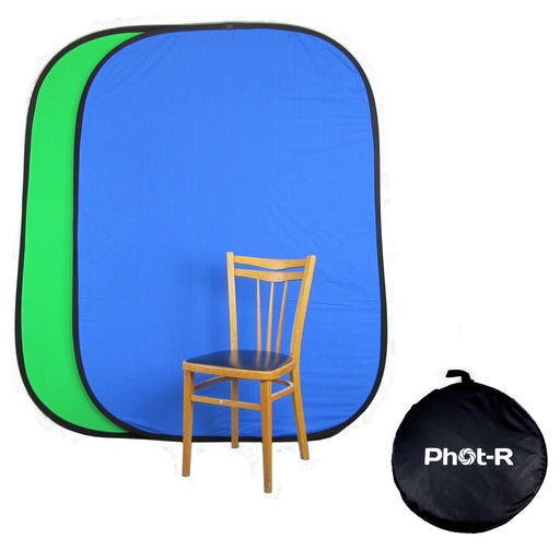 Phot-R 150x200cm Pop-Up Backdrop - Blue & Green - westbasedirect.com