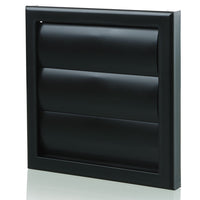 Blauberg DECOR 185X185/125G BLACK Plastic Vented Back Draught Air Gravity Shutter Ventilation Grille 5