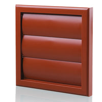 Blauberg DECOR 155X155/100G TERRACOTTA Plastic Vented Back Draught Air Gravity Shutter Ventilation Grille 4