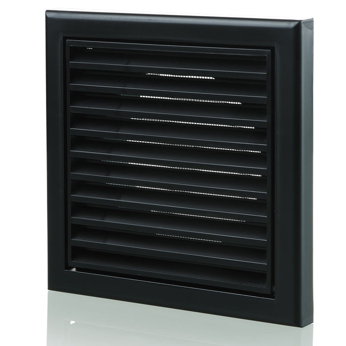 Blauberg BB-CHK-150-3-VSBL Cooker Hood Fixed Blade Grille Wall Vent Duct Kit Fan Extractor 6" 150mm Black - westbasedirect.com