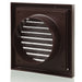 Blauberg BB-CHK-125-3-VSBR Cooker Hood Fixed Blade Grille Wall Vent Duct Kit Fan Extractor 5" 125mm Brown - westbasedirect.com