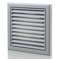 Blauberg DECOR 155X155/100S GREY Plastic Vented Fixed Blade Air Ventilation Louvred Grille 4