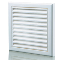 Blauberg DECOR 185X185/150S WHITE Plastic Vented Fixed Blade Air Ventilation Louvred Grille 6