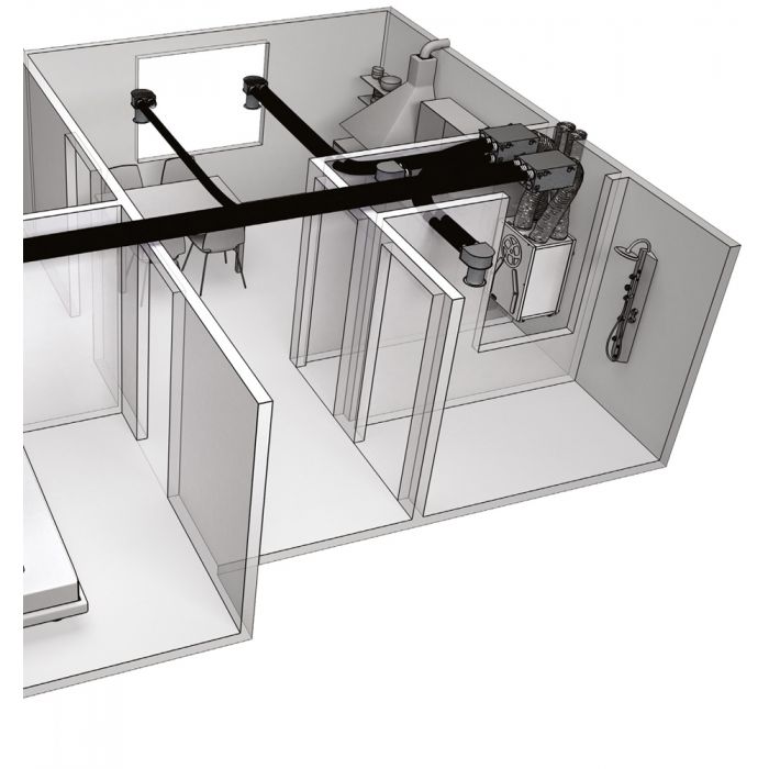Blauberg EC-SB-250-HK2 Komfort 2-Bed House, Complete Vertical MVHR Heat Recovery Ventilation Kit - westbasedirect.com