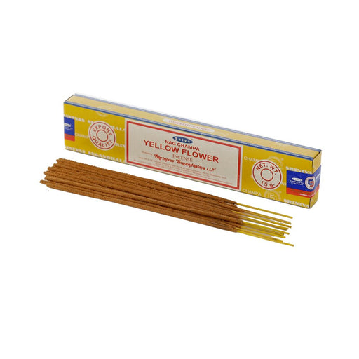 Satya Yellow Flower 15g | 1 Pack (12 Sticks) - westbasedirect.com