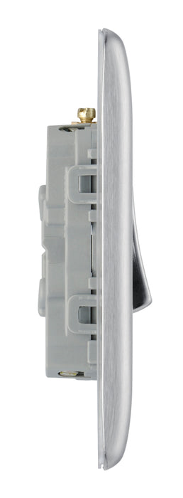 BG NBS15 Nexus Metal Fan Isolator Switch TP 10A - Brushed Steel - westbasedirect.com