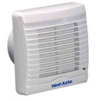 Vent-Axia 251410 VA100XT 100mm Bathroom Extractor Fan with Overrun Timer, Thermoelectric Shutter & Indicator Light