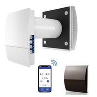 Blauberg VENTO-MINI-AIR-BRO Vento Mini-Air Decentralised Single Room Heat Recovery Unit - WiFi - Brown Cowl