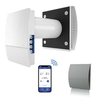 Blauberg VENTO-MINI-AIR-GRY Vento Mini-Air Decentralised Single Room Heat Recovery Unit - WiFi - Grey Cowl