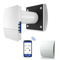 Blauberg VENTO-MINI-AIR-WHI Vento Mini-Air Decentralised Single Room Heat Recovery Unit - WiFi - White Cowl