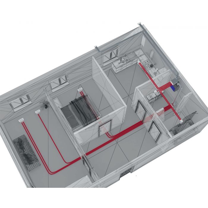Blauberg EC-S5B-270-HK3 Komfort 3-Bed House, Complete Vertical MVHR Heat Recovery Ventilation Kit - westbasedirect.com